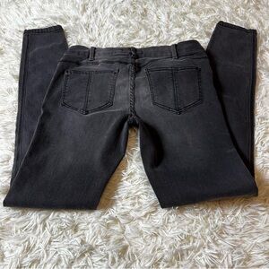 Free People Skinny Jeans Womens Sz 28 Gray Cotton Blend Stretch Button good cond